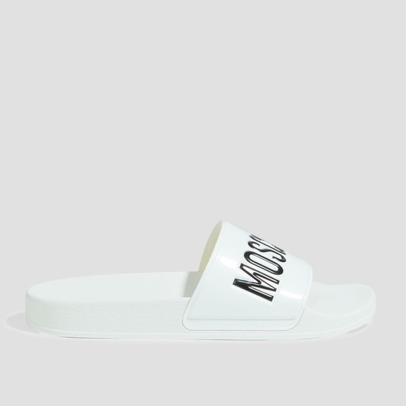FINAL DROP / SALE!!! Moschino logo rubber slides NWB - Picture 4 of 9